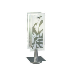 Luminosa Lighting Luminosa Euphoria Table Lamp 1 Light E27, Polished Chrome/opal White Glass - thumbnail 3