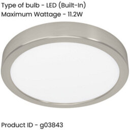 Loops Satin Nickel Modern Design Round Ceiling Light For Indoor Spaces - Stylish And Elegant - thumbnail 2