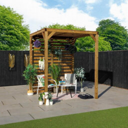 Waltons 2M X 2M Pressure Treated Wooden Pergola Garden Shelter