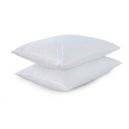 ARLinens Pair Of Pillow Protectors Zipped 100% Cotton Pillow Cover Anti-Allergenic White Pillow Protectors - thumbnail 6
