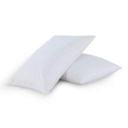 ARLinens Pair Of Pillow Protectors Zipped 100% Cotton Pillow Cover Anti-Allergenic White Pillow Protectors - thumbnail 5
