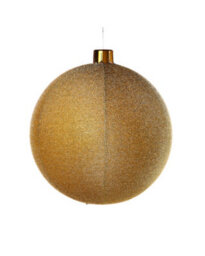 WeRChristmas Inflatable Tinsel Christmas Bauble, Gold, 66 Cm
