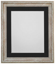 Frames By Post Shabby Chic Distressed Wood With Black Mount For Image Size A3