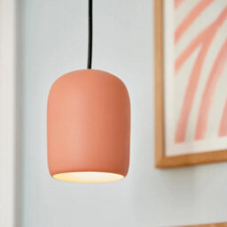 Nordlux Notti Metal Pendant Light Hand Blown Glass Red,mains