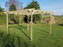 Arbor Garden Solutions Corbel Wooden Garden Pergola Kit, 3M X 4.8M (Natural Finish) - thumbnail 3