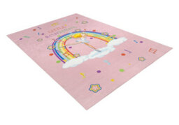 RugsX Bambino 41870 Washing Carpet Ballerina, Rainbow For Children Anti-Slip - Pink 80X150 Cm - thumbnail 3