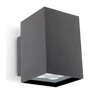Luminosa Lighting Luminosa Afrodita Outdoor Led Up & Down Wall Light Urban Grey 10Cm 1296Lm 3000K Ip65