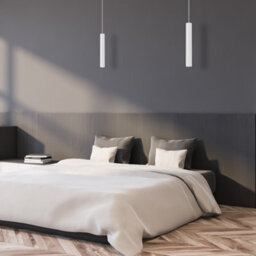 Milagro Hudson Pendant Lamp Hand Made High Quality Elegant Cylindrical Design With Matt White Finish - thumbnail 4