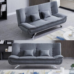 Oversized Fabric 3 Seater Recliner Sofabed Couch Settee Sofa Bed Double Sleeper - thumbnail 5