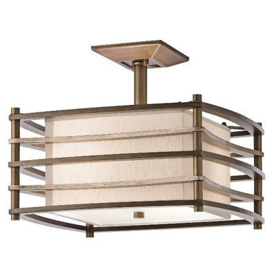 Elstead Lighting Moxie 2 Light Semi-Flush - Cambridge Bronze