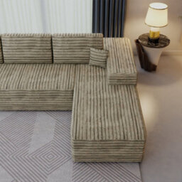 Sliding Wardrobes 4 u LTD Modern Comfort Compact Right Or Left Corner Sofa With Cushions Quick Easy Setup (Camel Brown - Rightcorner) - thumbnail 5
