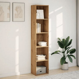 Berkfield Bookcase Artisian Oak 40X30X189 Cm Engineered Wood - thumbnail 3