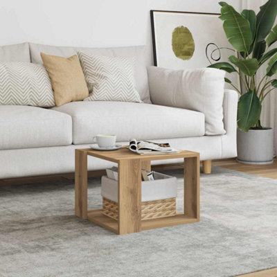 Berkfield Coffee Table Artisan Oak 40X40X30 Cm Engineered Wood - image 1