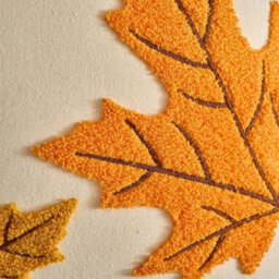 Amorly Autumn Maple Leaf Cushion Cover 45X45Cm, Farmhouse Fall Decorative Pillow Case Only No Insert For Living Room Home Styling - thumbnail 6