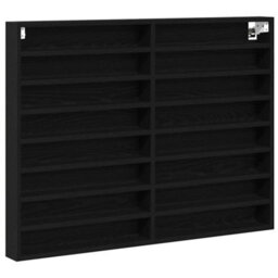 Walplus Display Cabinet Black Oak 100 X 8.5 X 75 Cm Engineered Wood - thumbnail 2