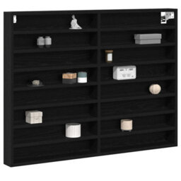 Walplus Display Cabinet Black Oak 100 X 8.5 X 75 Cm Engineered Wood - thumbnail 3