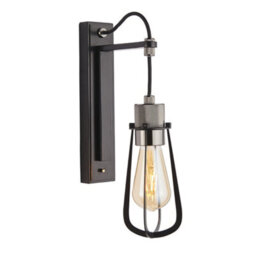 Luminosa Lighting Luminosa Alessandria Wall Lamp Black Chrome Plate & Matt Black