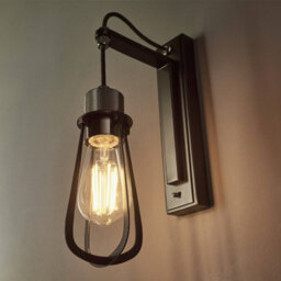 Luminosa Lighting Luminosa Alessandria Wall Lamp Black Chrome Plate & Matt Black - thumbnail 2