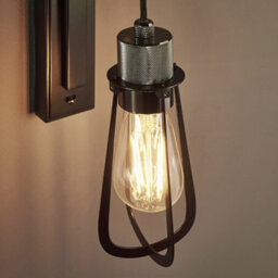 Luminosa Lighting Luminosa Alessandria Wall Lamp Black Chrome Plate & Matt Black - thumbnail 4