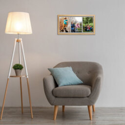 AK Frames 16X8 Navy Blue Sleek Multi Photo Frame With Silver Mount - Holds 3 Apertures (3X) 7X5 Photos - thumbnail 3