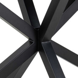 Wyld Haus Perth 135Cm 4-Seater White Ceramic Dining Table With Black Metal Cross Base - thumbnail 6