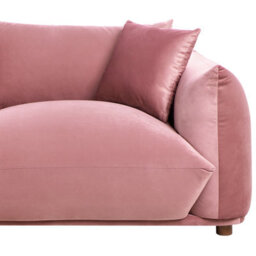 Beliani Sofa 3 Seater Luvos Velvet Pink - thumbnail 8