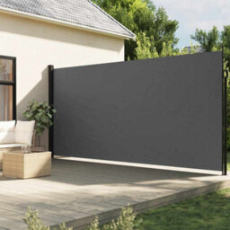 Walplus Retractable Side Awning Garden Sun Shade Canopy Gazebo For Back Door, Porch, Patio Anthracite 200X600 Cm - thumbnail 1