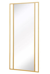"Mirroroutlet Slim Fenestra - Gold Modern Wall And Leaner Mirror 79"" X 35"" (200 X 90Cm)" - thumbnail 4