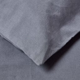 Homescapes Dark Grey Linen Housewife Pillowcase, Standard - thumbnail 6