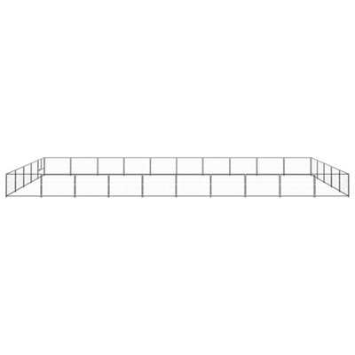 Berkfield Durable Dog Kennel Black 50 M2 Steel - image 1