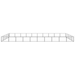Berkfield Durable Dog Kennel Black 50 M2 Steel - thumbnail 1