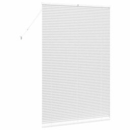 Berkfield Window Blind With Curtains Manual White Aluminium - thumbnail 7