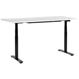 Beliani Electric Adjustable Standing Desk Destinas 160 Cm 72 Cm White/ Black