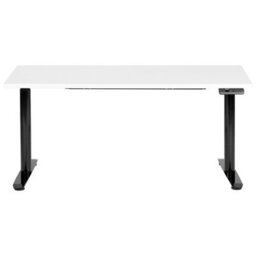Beliani Electric Adjustable Standing Desk Destinas White/ Black 160 Cm 72 Cm - thumbnail 5
