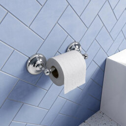 Chrome Toilet Roll Holder Wall Mounted Spindle - thumbnail 2