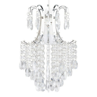 Chrome Jewel Pendant Ceiling Light Shade - image 1