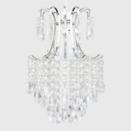 Chrome Jewel Pendant Ceiling Light Shade - thumbnail 2