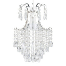 Chrome Jewel Pendant Ceiling Light Shade - thumbnail 1