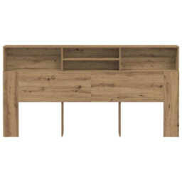 Walplus Headboard Cabinet Artisian Oak 200X19X103.5 Cm Engineered Wood - thumbnail 4