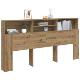 Walplus Headboard Cabinet Artisian Oak 200X19X103.5 Cm Engineered Wood - thumbnail 3