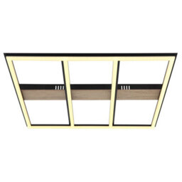 Luminosa Lighting Luminosa Froomy 60Cm Integrated Led Semi Flush Ceiling Light Matt Black Led 3000K - thumbnail 3