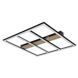 Luminosa Lighting Luminosa Froomy 60Cm Integrated Led Semi Flush Ceiling Light Matt Black Led 3000K - thumbnail 2