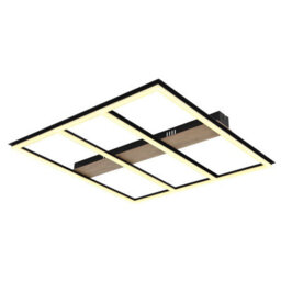 Luminosa Lighting Luminosa Froomy 60Cm Integrated Led Semi Flush Ceiling Light Matt Black Led 3000K - thumbnail 1