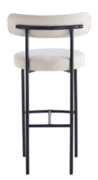 Nordlys Set Of 2 Metal Beige Velvet Bar Stools Modern Design Style Dining Room - thumbnail 7