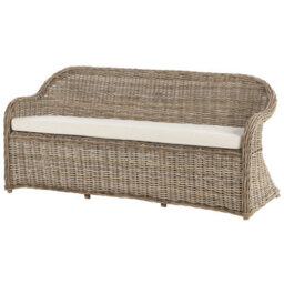 Beliani Garden Bench With Cushion Susua 189 Cm Rattan Natural - thumbnail 5