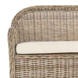 Beliani Garden Bench With Cushion Susua 189 Cm Rattan Natural - thumbnail 7