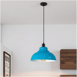 3 Pack Of Ceiling Pendant Light Fixture With 95Cm Adjustable Cable, Vintage 29Cm Curvy Metal Shade E27 Base Hanging Lighting - thumbnail 4