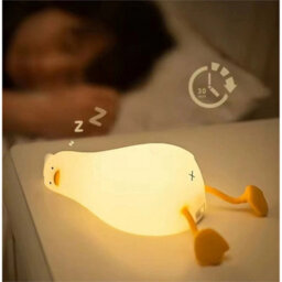 Cute Duck Night Light, Silicone Led Lamp For Bedroom Decor - thumbnail 4