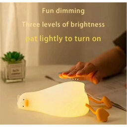 Cute Duck Night Light, Silicone Led Lamp For Bedroom Decor - thumbnail 5