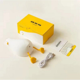 Cute Duck Night Light, Silicone Led Lamp For Bedroom Decor - thumbnail 3